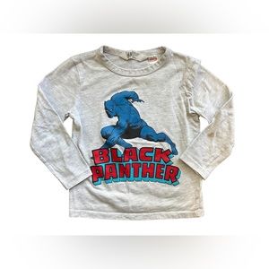 H&M Kids Black Panther Long Sleeve Tee Size 2-4Years